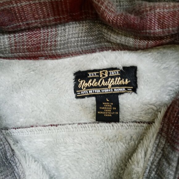 Women's Flannel Fleece Lined Snap Button Heavy Shirt Jacket NEW Lot of 2 - Picture 5 of 14